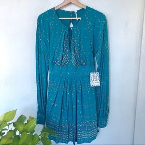 Free People Long Sleeved Mini Dress